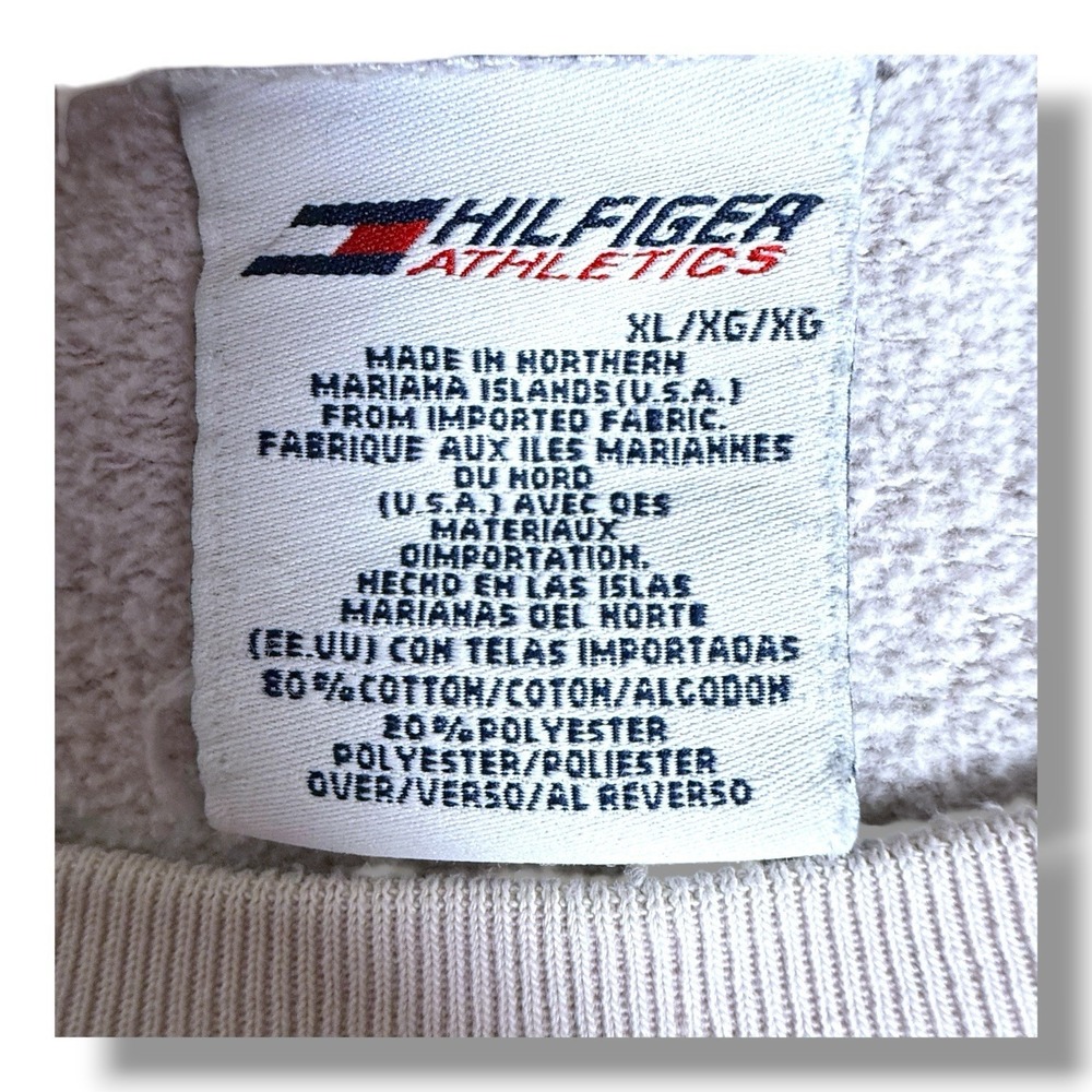 Rare Vintage Tommy‎ Hilfiger Athletics Sweatshirt Size Medium Big Logo Spell Out - Picture 11 of 16